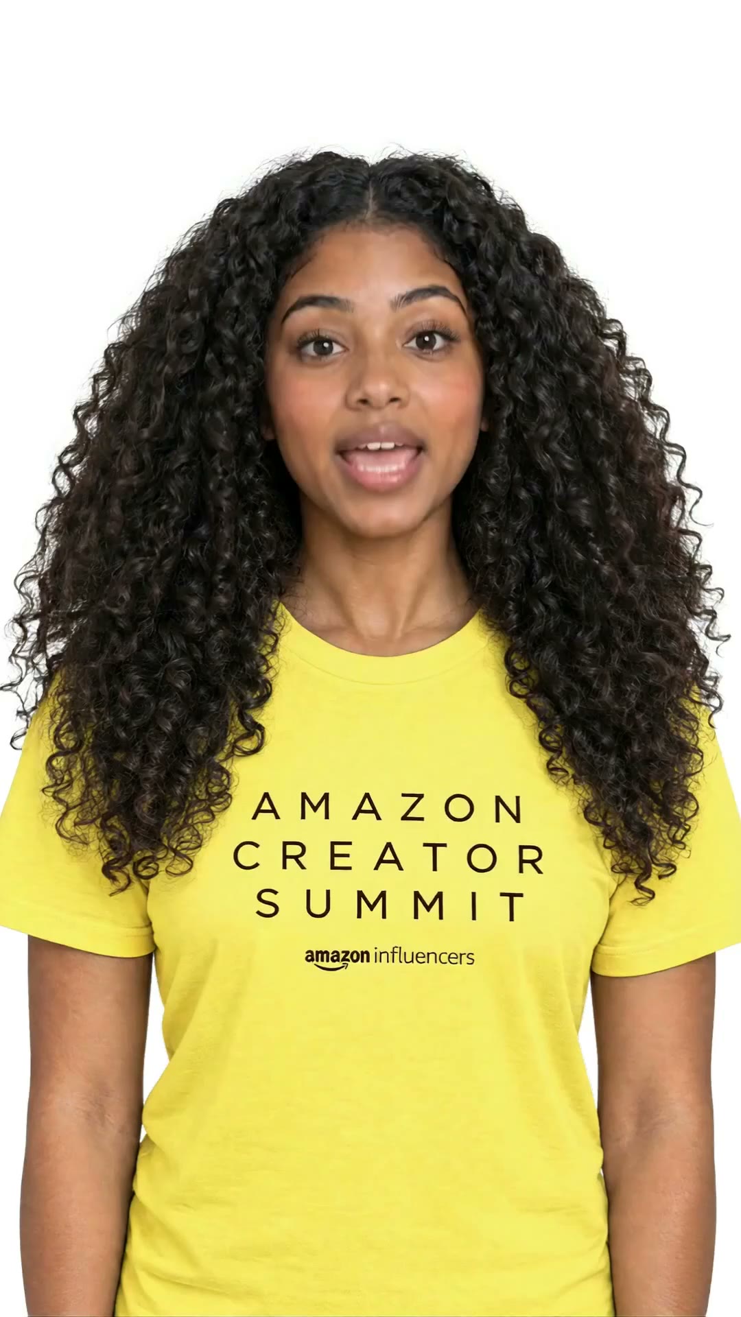 Ash, the Summit's AI host, in the Creator Summit tee